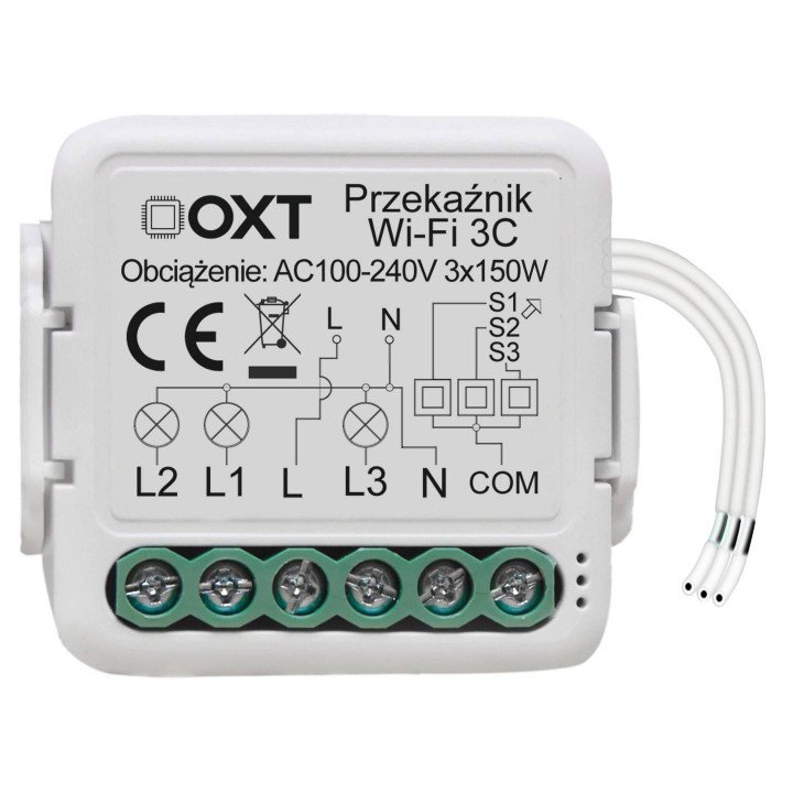 OXT T223 Mini WiFi Relay Module 3 Circuits Tuya Smart