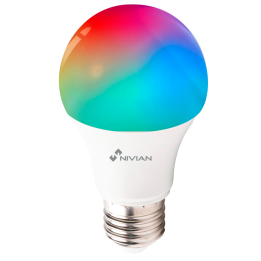 NIVIAN RETAIL NVS-POLTTU-RGBW-9E27-W Älykäs RGBW LED-lamppu E27 9W