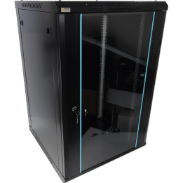 Pulsar 19" 18U Wall-Mounted RACK Cabinet for Assembly 600x600mm Black