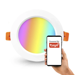 Умная круглая встраиваемая лампа RGBCCT с регулируемой яркостью 4 дюйма WiFi TUYA