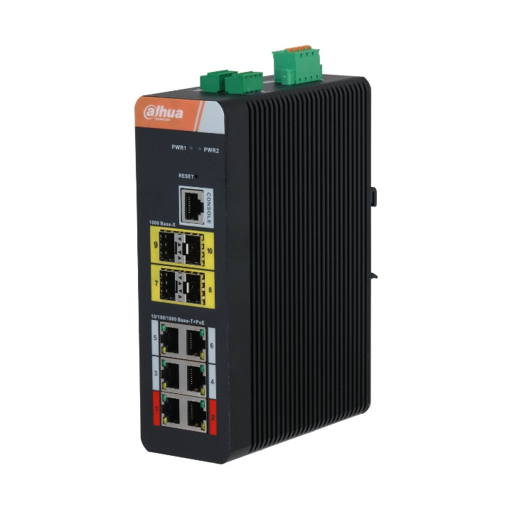 PRAMONINIS SWITCH'AS   IS4410-6GT-120 6 PRIEVADŲ + 4X SFP DAHUA