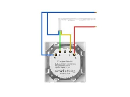 Balts rullīšu slēdzis 3 pogas Zigbee