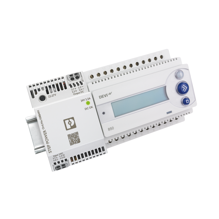 DEVIreg 850 digital thermostat 15A with 24V power supply DEVI ADC855