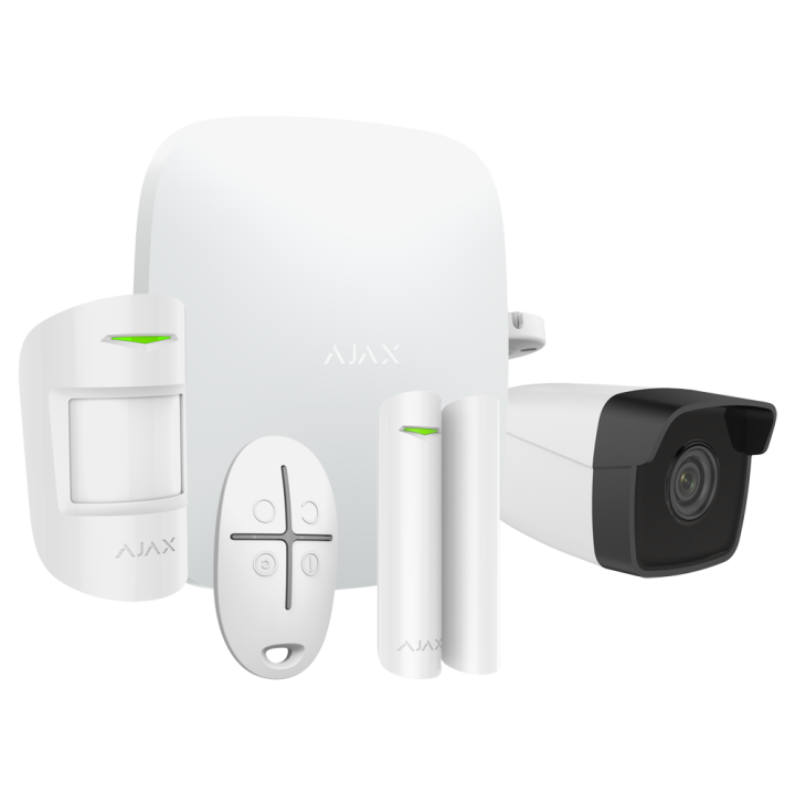 AJAX AJ-HUBKIT-W-CAM Smart Home Gateway 230 V AC valge