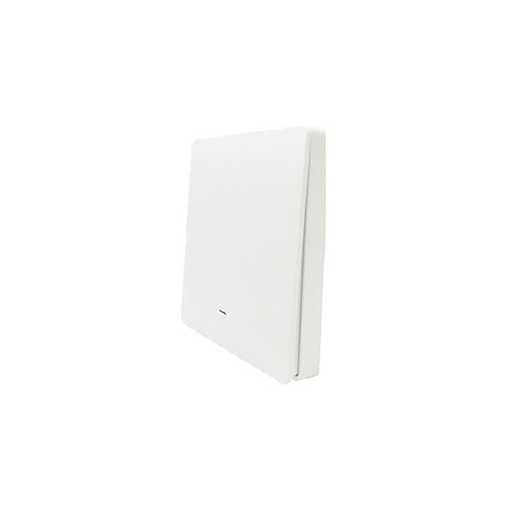 SmartWise wall switch front panel, white, 1-button