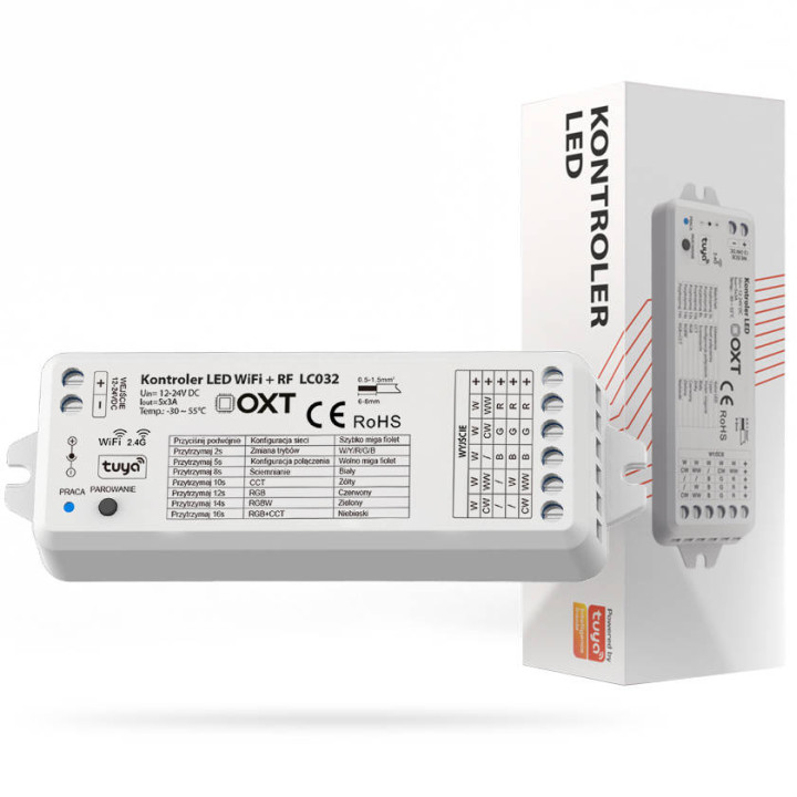 OXT Контроллер LED WIFI + RF RGBW+CCT SD TUYA