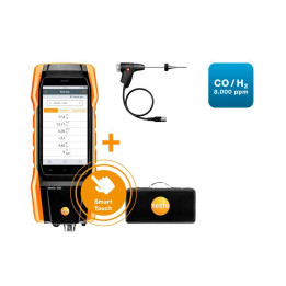 testo 300 NEXT LEVEL komplekt 2 - suitsugaasi analüsaator (O2, CO H2 kompenseeritud kuni 8000 ppm)