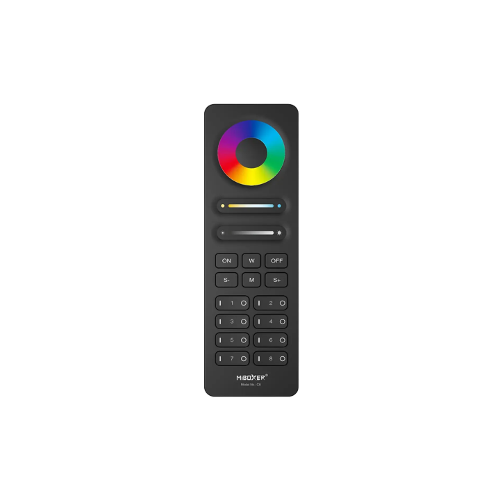 8-tsooniline RGB+CCT kaugjuhtimispult, must C8B