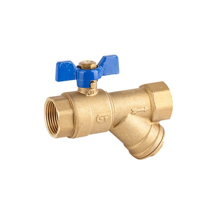 GENEBRE Y-type ball valve 1" with strainer filter