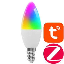 E14 RGB + CCT Лампа ZigBee 3.0 TUYA