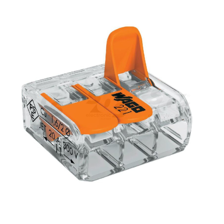 WAGO lever connector 221-413 3-way 0.2-4mm2 ATO706