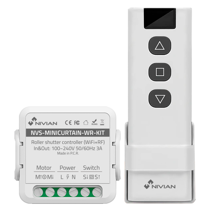 NVS-MINICURTAIN-WR-KIT NIVIAN RETAIL smart releja modulis