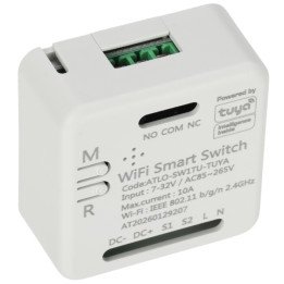ATLO ATLO-SW1TU-TUYA Умный Wi-Fi настенный выключатель, совместимый с Tuya, голосовое управление с Alexa и Google Home