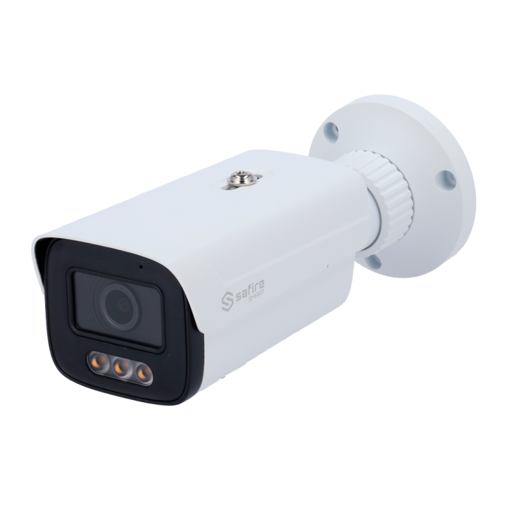 SAFIRE SMART SF-IPB380A-8I1-NIGHTPRO 8 MP Bullet IP -kamera PoE:llä, Wi-Fi, IP67, IR 30 m, valkoinen LED, 2,8 mm kiinteä linssi
