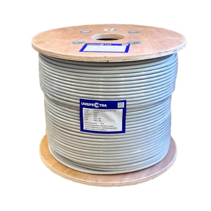 DATATĪKLU KABELIS EKRANĒTS CAT6 F/UTP 4P23AWG PELĒKS 305m