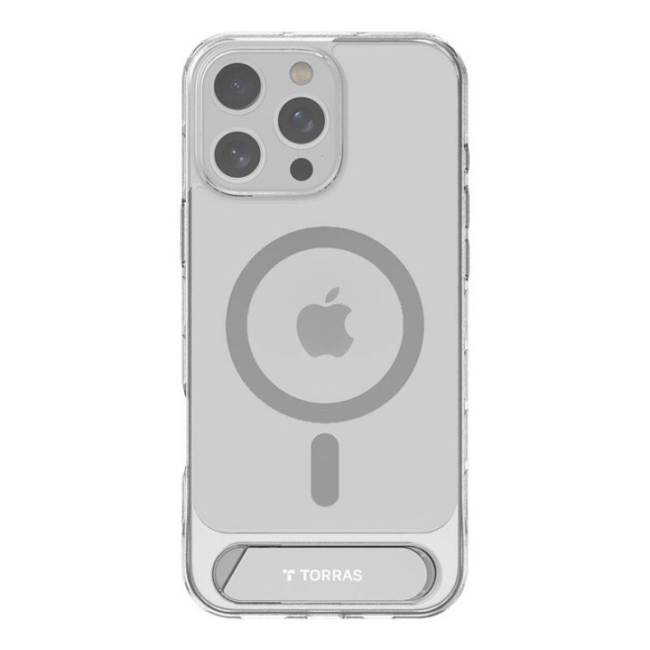 Torras Pstand serijos dėklas, skirtas iPhone 16 ProMax (skaidrus)