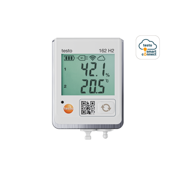 Online temperature and humidity data logger Testo 162 H2 with external probe connection