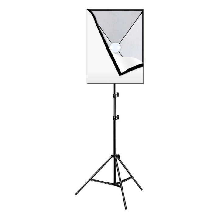 Studijas komplekts Puluz LED softbox 50x70cm, statīvs, LED spuldze 1 gab PU5070EU