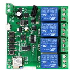 Sonoff 4-канальный DC 5-32 В Wi-Fi + RF 433 МГц beznapięciowy