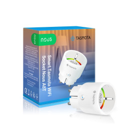 Умная розетка Wi-Fi Nous A8T с измерителем мощности, прошивка Tasmota, поддержка MQTT, совместимость с Matter (10 А/2300 Вт)