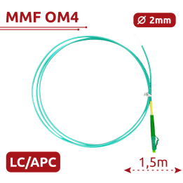 SAFIRE SF-LC-APC-OM4-0015M-D20-A optiskās šķiedras savienotājkabelis LC/APC-OM4 15m