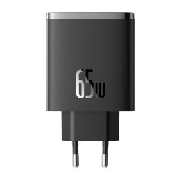 Sienas lādētājs Baseus OS-Cube Pro 2xUSB-C + USB, 65W (melns)
