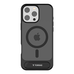 Torras Pstand serijos dėklas, skirtas iPhone 16 Pro (juodas)