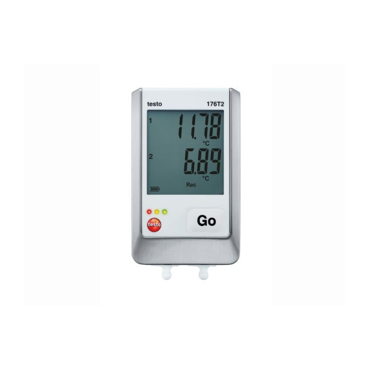 Temperature data logger Testo 176 T2 with 2 external channels for Pt100 probes