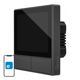 Sonoff NSPanel 2-клавишный интеллектуальный настенный переключатель Wi-Fi со светодиодной панелью, термостатом и функцией интелл