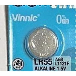 Vinnic L1121F / AG8 / LR55 1.5V 41mAh Alkaline pulksteņa baterijas 1 gab.