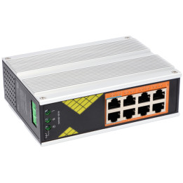 VidiLine VIDI-DG0800 Industrial DIN-kiskoon PoE-kytkin 8x Gigabit