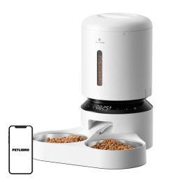Petlibro Granary Food Districer, jossa on kaksoiskulho 5L (valkoinen)