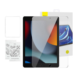Grūdintas stiklas Baseus Crystal 0,3 mm, skirtas iPad Pro / Air3 / 10,2" iPad 7/8/9 (2szt.) + valymo rinkinys