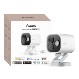 Aqara G5 Pro kameros centras PoE – lauko išmaniojo namo šliuzas su Zigbee, Thread, Matter, HomeKit Secure Video, IP65, baltas