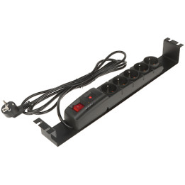 ACAR-F5/FA/RACK Strāvas sadalītājs 5 kontaktligzdas 16A 230V Schuko plauktam/galdam