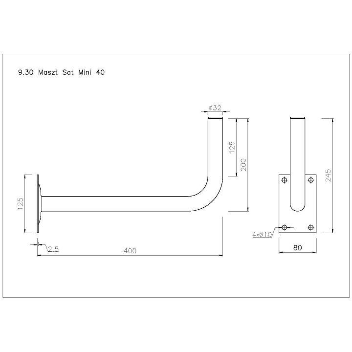 Brand UCHWYT-M40 Antenna Bracket Wall Mount 40 cm