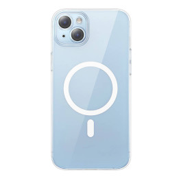 Baseus Crystal seeria magnetümbris iPhone 14 Plus + karastatud klaasile