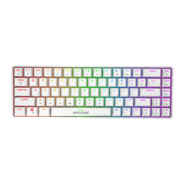 Fifine GK1W mehāniskā tastatūra, 65% RGB (balta)