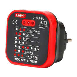 UNI-T UT-07A-EU Тестер розеток – Тестер Schuko с проверкой УЗО
