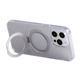 Magneettinen suojakuori pidikkeellä Joyroom JR-BP004 iPhone 15:lle (läpinäkyvä)