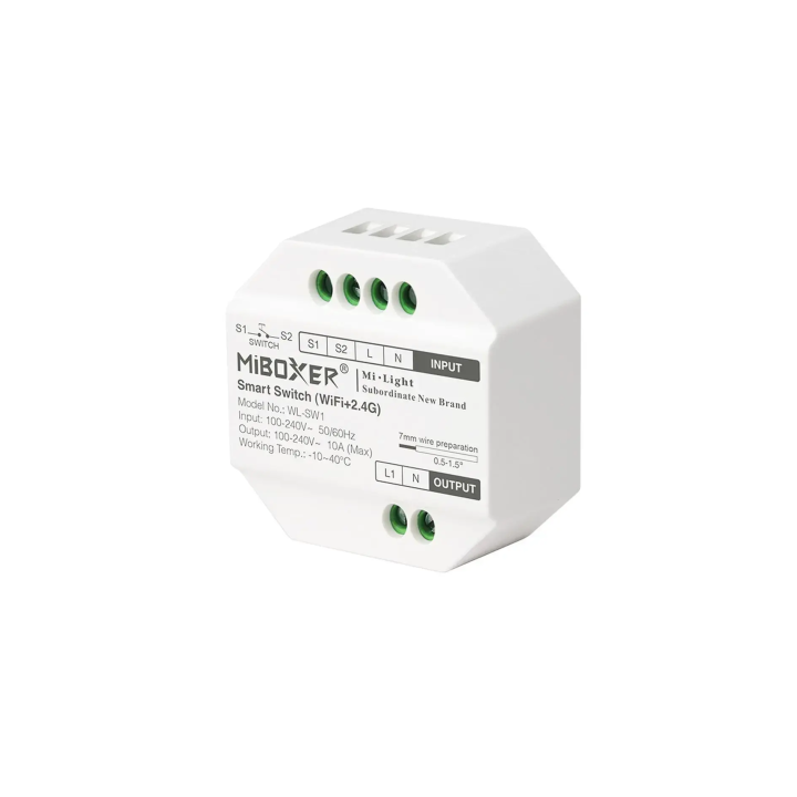 Smart Switch 100-240VAC 10A WiFi/2.4G/Painike WL-SW1