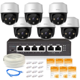 Imou Cruiser 4MP POE komplekt kuuest IP-kaamerast koos Imou Protect Basic pilveteenusega