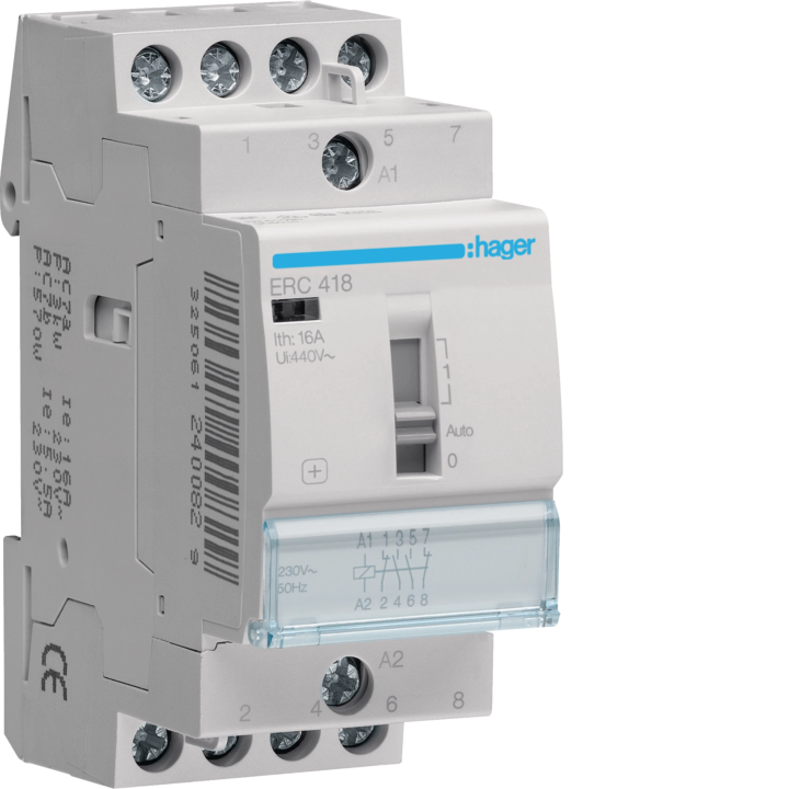 Hager ERC418 Smart Relay Module 16A 2NO+2NC 230V