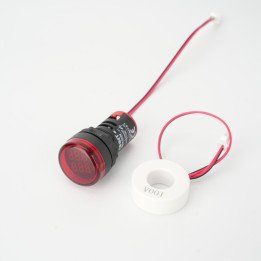 Индикатор LED M22, красный, двойной Ампер+Вольт, 50V AC
