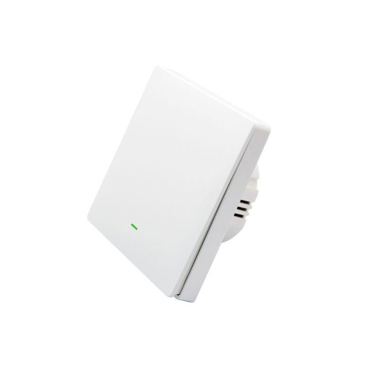 SmartWise B61 UNI Zigbee 3.0 + RF, 1-gang smart wall switch, universial wiring, physical push-button, white