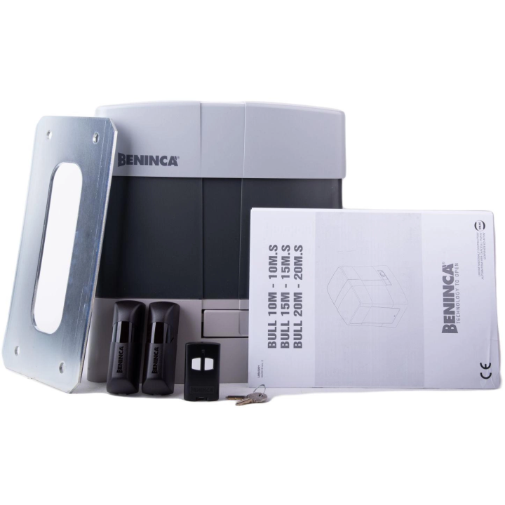 Set Beninca KBULL10M.S.PM 230V for sliding gates up to 1000kg with photocells and remote control