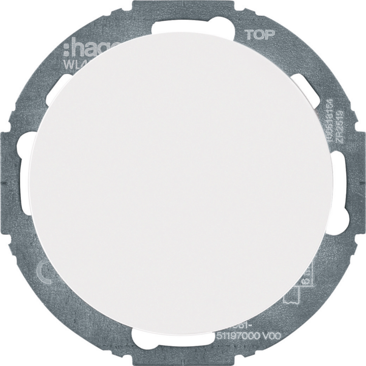 Hager WL4041WG Extension Unit for Rotary Dimmer, White Glass