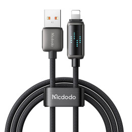 Mcdodo CA-5250 USB-A ja Lightning kaabel, LED-ekraan, 1,2 m