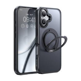 McDodo PC-4931 MagSafe Case for iPhone 16 Plus with Stand (Black)