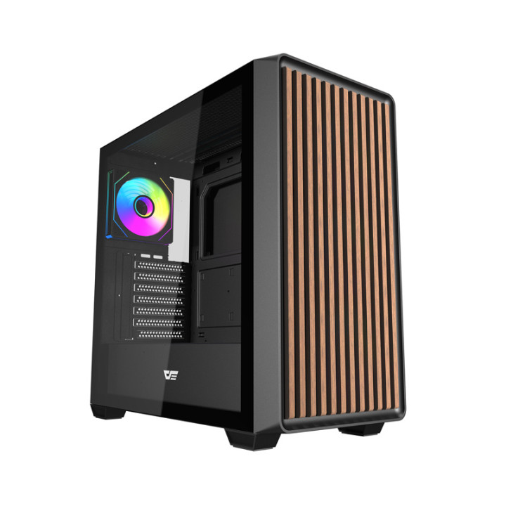 Darkflash DS900WD ATX arvuti korpus (must) + 4 ventilaatorit